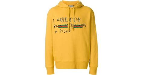 yellow gucci hoodie mens